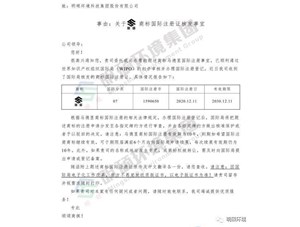 热烈：谹G真人国际环境集团顺利通过马德里商标审核